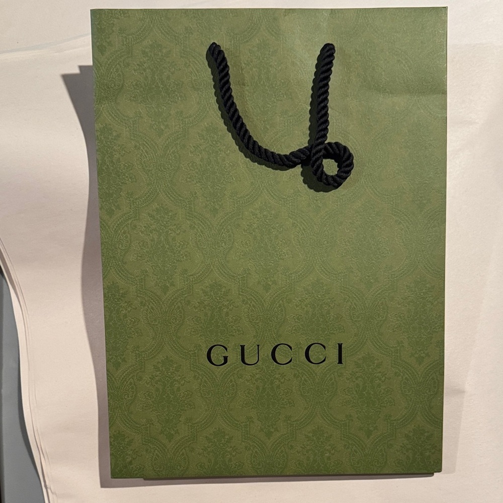 Gucci Olive Green Tote with Black Handles